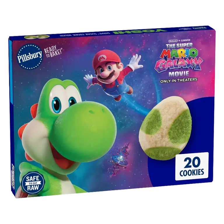 Pillsbury Yoshi Egg Shape Sugar Cookie Dough, 9.1oz/20ct