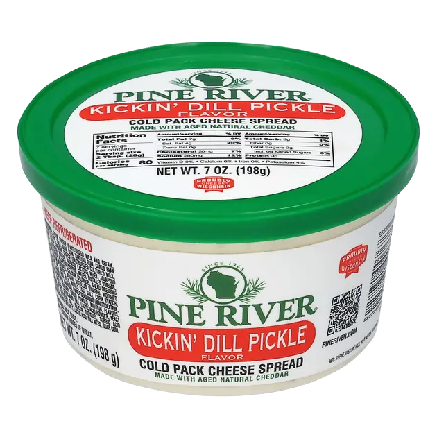 Pine River Cold Pack Kickin’ Dill Pickle Flavor Cheese Spread 7 oz