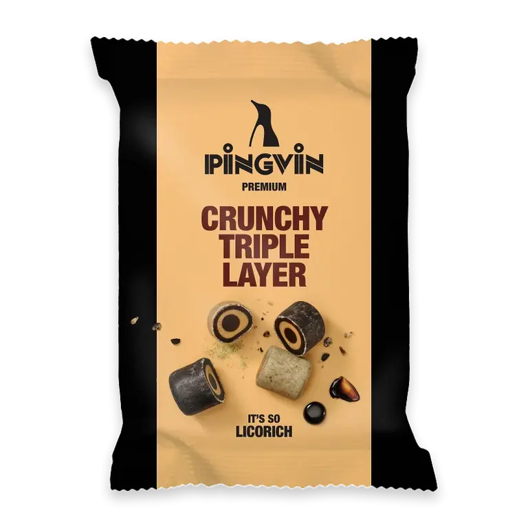 Godispåse Crunchy Triple Layer Lakrits 90g