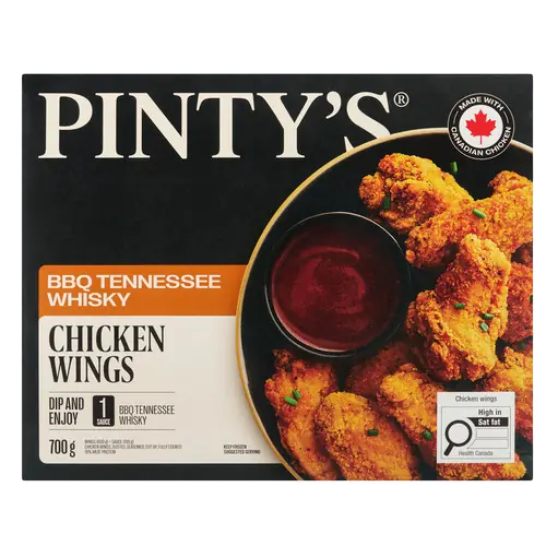 BBQ Tennessee Whisky Dusted, Seasoned, Cut up, Fully Cooked Chicken Wings 700 g