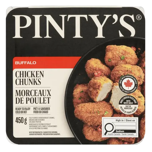 Chicken Breast Chunks Fully Cooked Breaded And Seasoned Buffalo 450 g