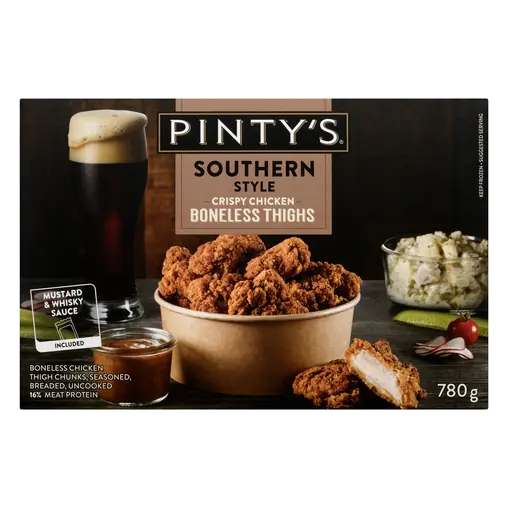 Frozen Crispy Chicken Boneless Thighs Southern Style 780 g