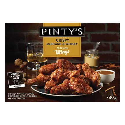 Frozen Crispy Chicken Wings Mustard Whiskey 780 g