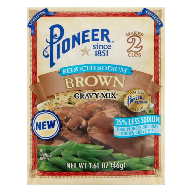Reduced Sodium Brown Gravy Mix Packet