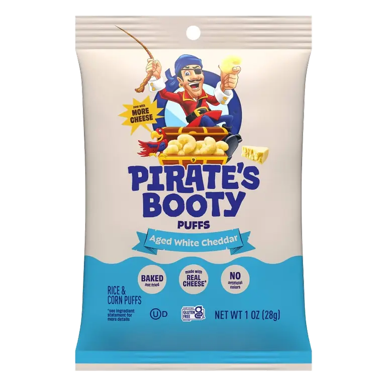 Pirate's Booty Aged White Cheddar Cheese Puffs, 1oz: Gluten-Free