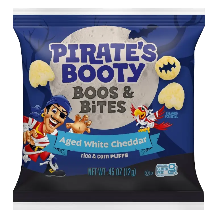 Pirate's Booty Halloween Snacks Boos & Bites Chips Multipack, 8.1oz/18ct