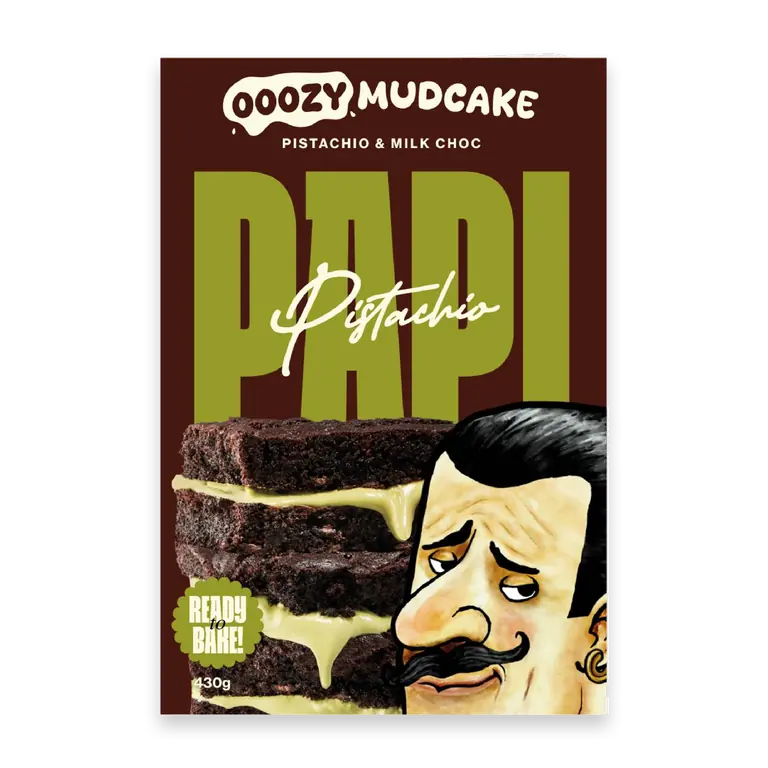 Ooozy Mudcake Milk Choc & Pistachio