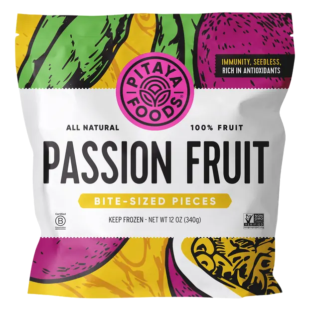 All Natural Passion Fruit Bite-Sized Pieces Frozen