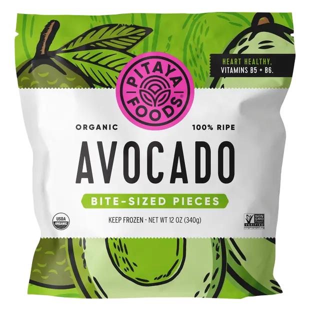 Organic 100% Ripe Avocado Bite Size Pieces Frozen