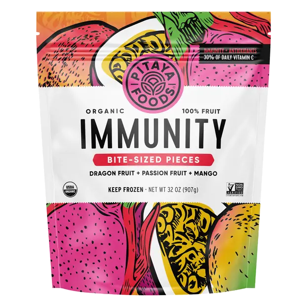 Organic Dragon Fruit + Passion Fruit + Mango Bite Size Pieces