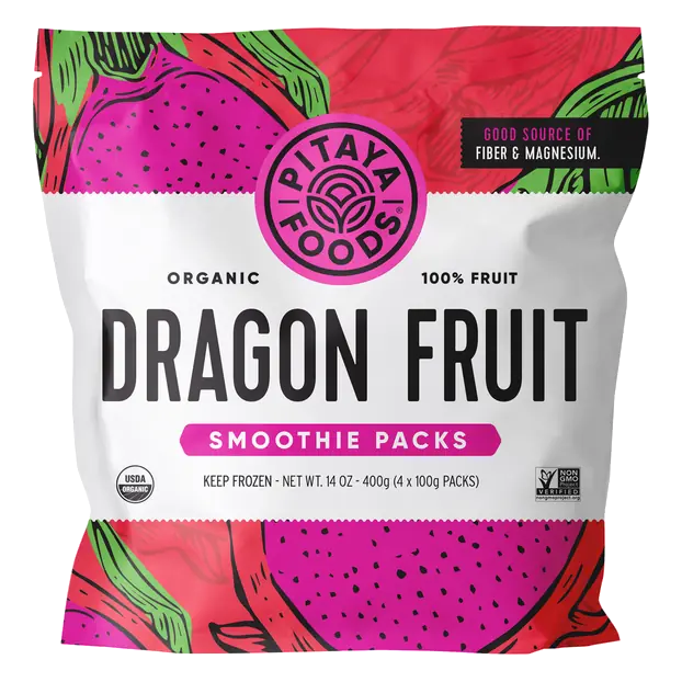 Organic Dragon Fruit Smoothie Packs - 4 ct Frozen