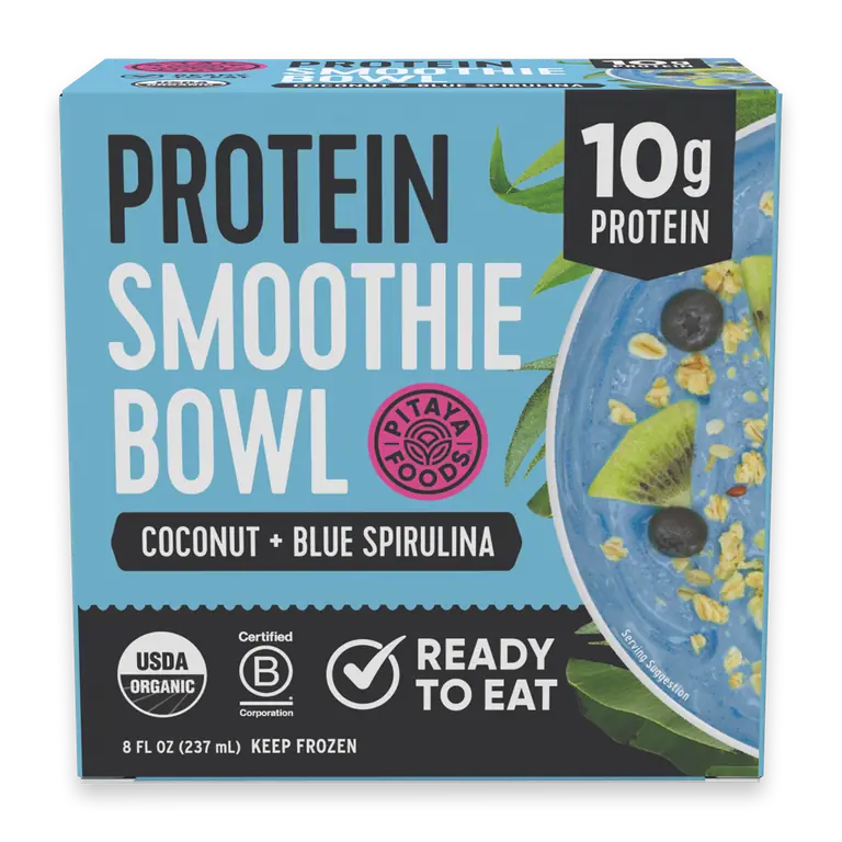 Organic Protein Smoothie Bowl - Blue Spirulina Coconut