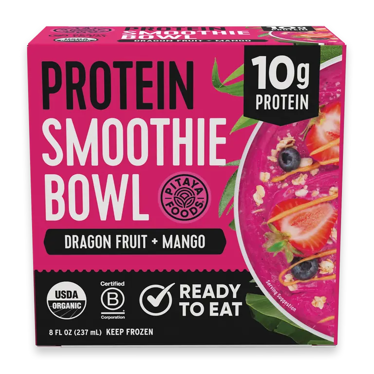 Organic Protein Smoothie Bowl - Dragon Fruit Mango