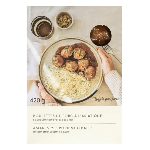 Asian-Style Pork Meatballs Ginger and Sesame Sauce 420 g