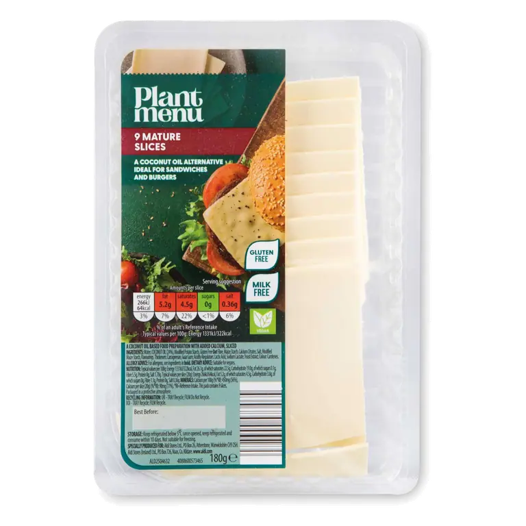 Mature Coconut Oil Based Vegan Cheese 9 Slices