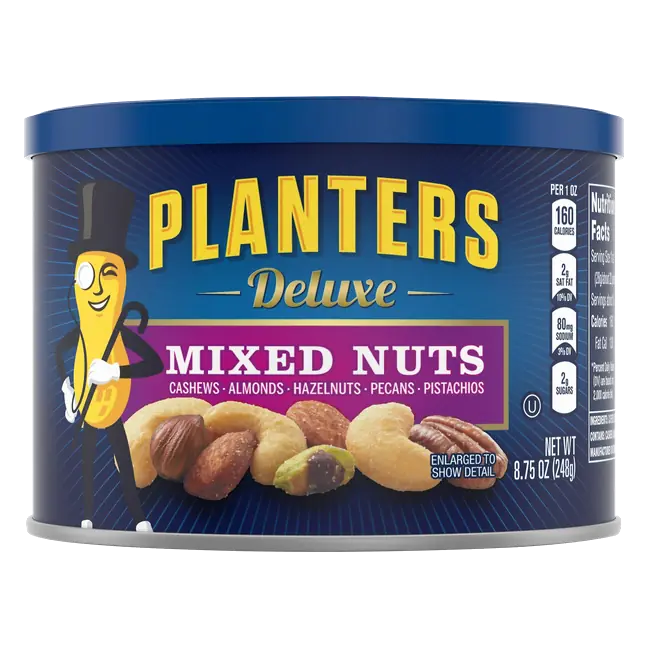 Salted Cashews, Almonds, Brazil Nuts Pecans & Pistachios Deluxe Mixed Nuts