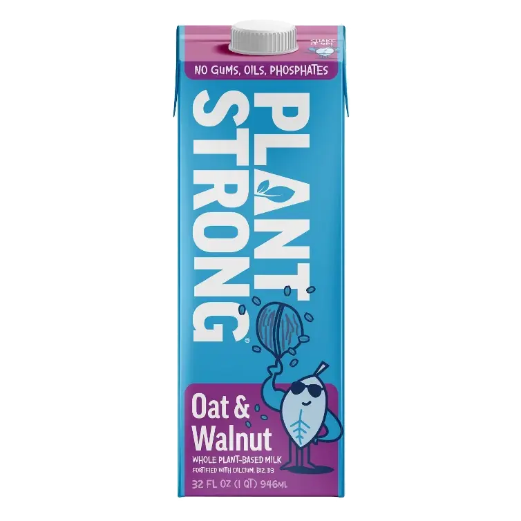 Plantstrong Oat and Walnut Milk, 32oz