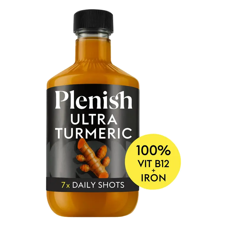 7 x Shots Ultra Turmeric Vitamin B12 + Iron Shots Dosing Bottle 420ml
