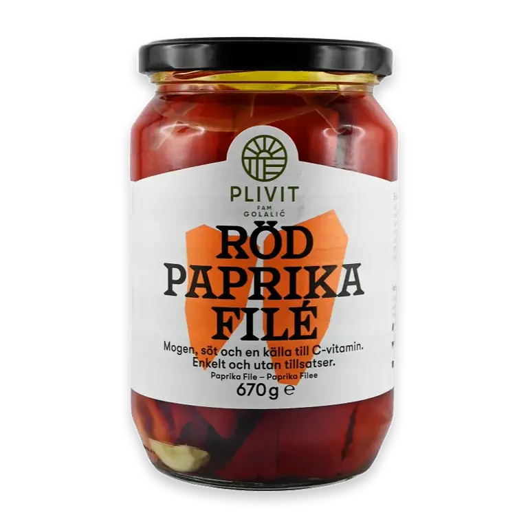 Röd Paprikafile 670g Plivit Trade
