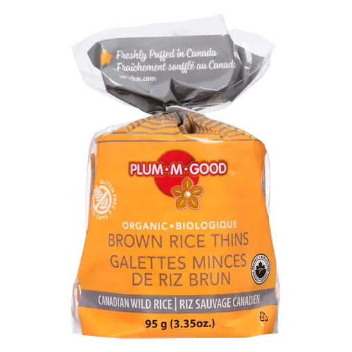 Organic Wild Rice Brown Rice Cakes Thin 95 g