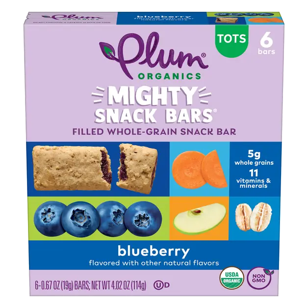 Tots Mighty Blueberry Snack Bars - 6 ct