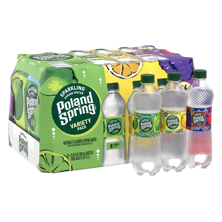 Poland Spring Rainbow Variety Pack Sparkling Water, 24pk/0.5L Bottles