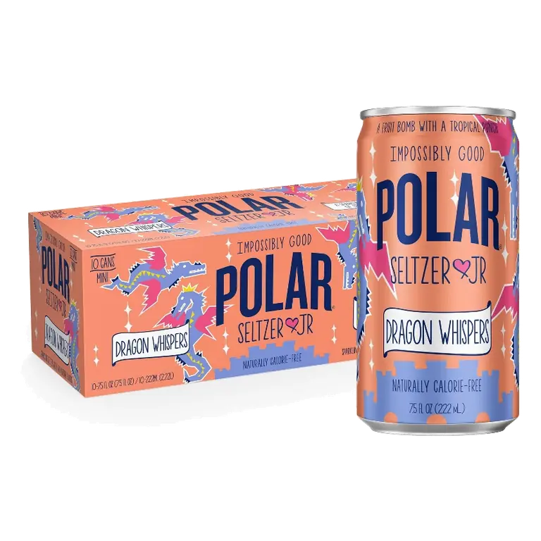 Polar Jrs Dragon Whisper Sparkling Water, 10pk/7.5 fl oz