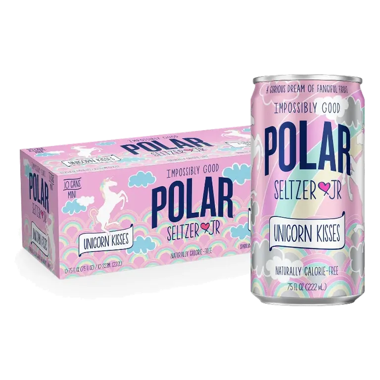 Polar Jrs Unicorn Kisses Sparkling Water, 10pk/7.5 fl oz