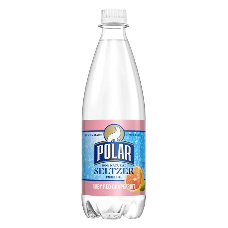 Polar Ruby Red Grapefruit Seltzer, 20 fl oz Bottles