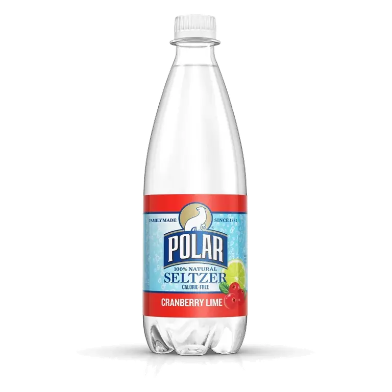 Polar Seltzer Water Cranberry Lime, 20 fl oz Bottle