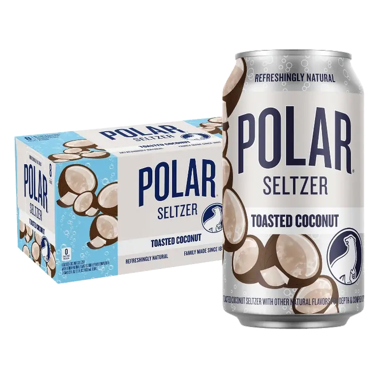 Polar Toasted Coconut Seltzer Water, 8pk/12 fl oz Cans