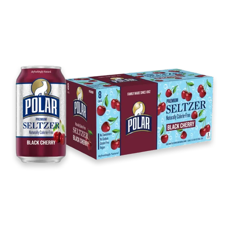 Black Cherry Flavored Seltzer Water Cans