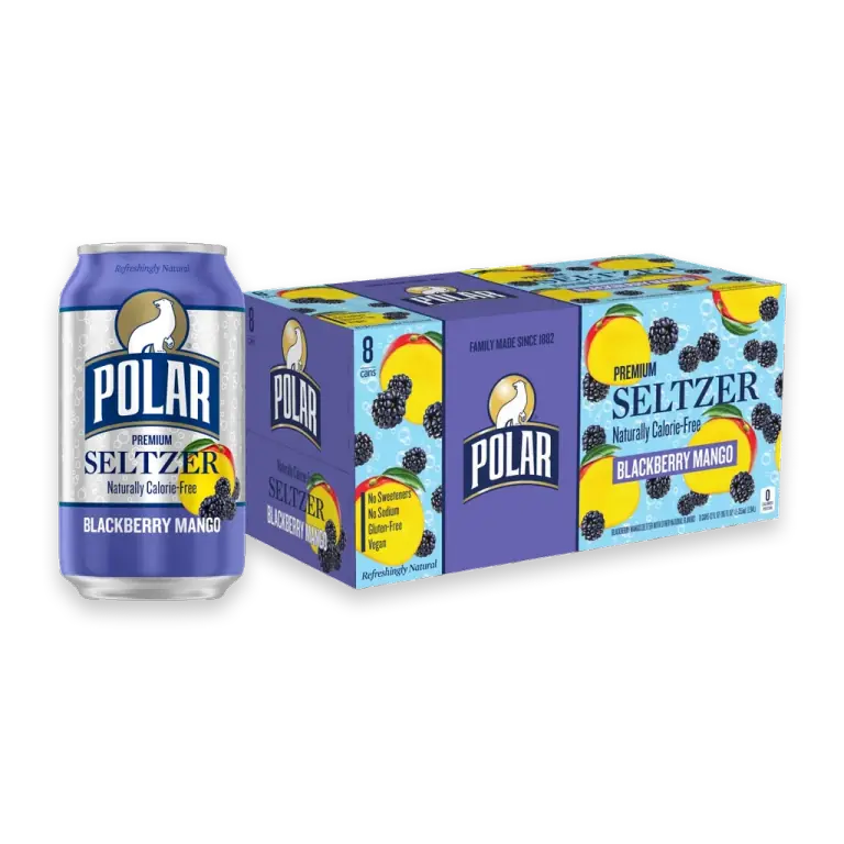 Blackberry Mango Flavored Seltzer Water Cans