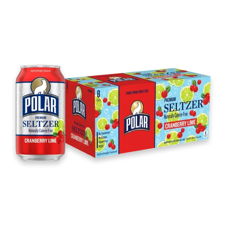 Cranberry Lime Flavored Seltzer Water Cans