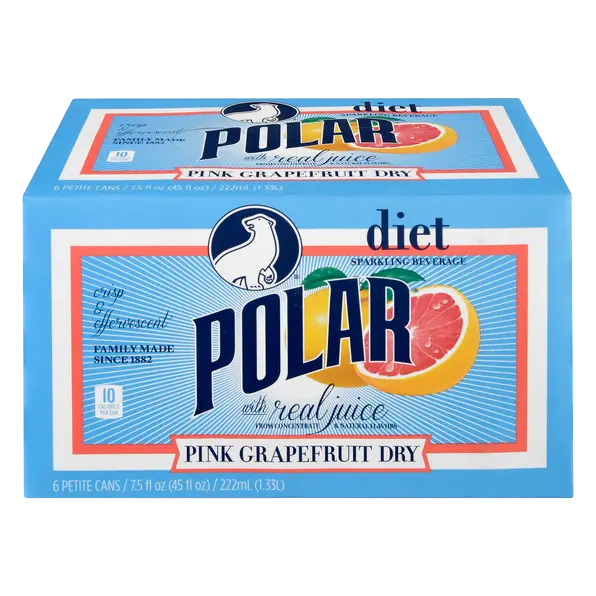 Diet Pink Grapefruit Dry Sparkling Beverage Mini Cans - 6 pk