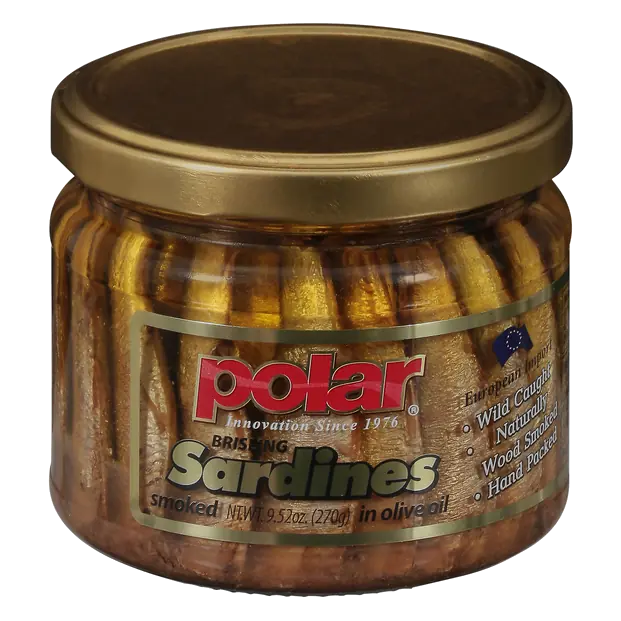 Polar Smoked Brisling Sardines in Olive Oil
