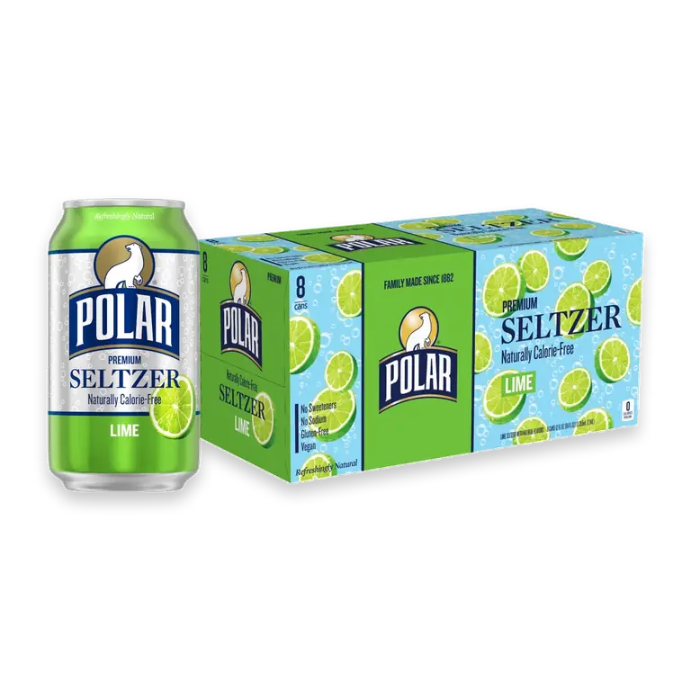 Lime Flavored Seltzer Water Cans