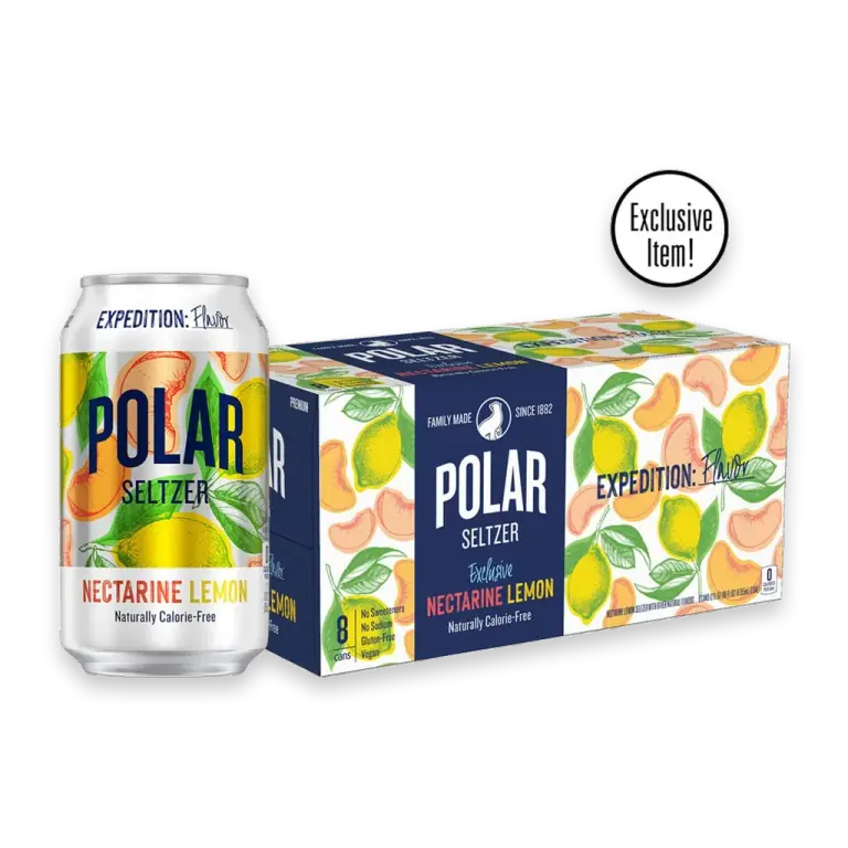 Nectarine Lemon Flavored Seltzer Water Cans
