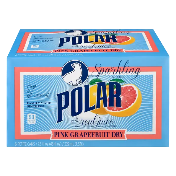 Pink Grapefruit Dry Sparkling Beverage Mini Cans- 6 pk