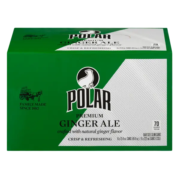 Premium Ginger Ale Soda Caffeine Free - 6 ct