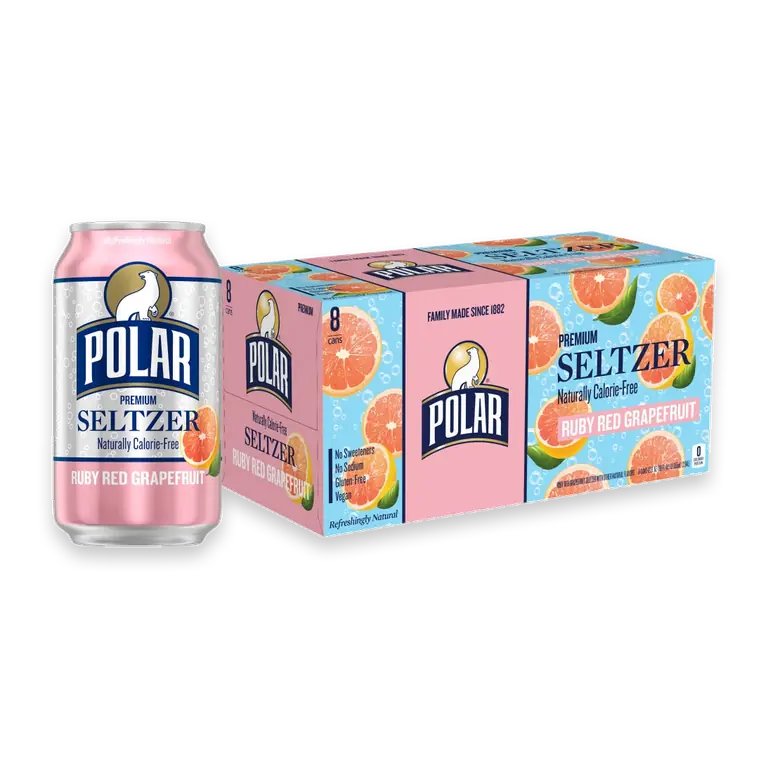 Ruby Red Grapefruit Seltzer Water Cans