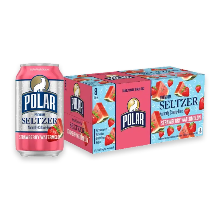 Strawberry Watermelon Flavored Seltzer Water Cans