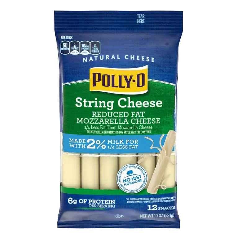 Reduced Fat Mozzarella Natural String Cheese Snacks