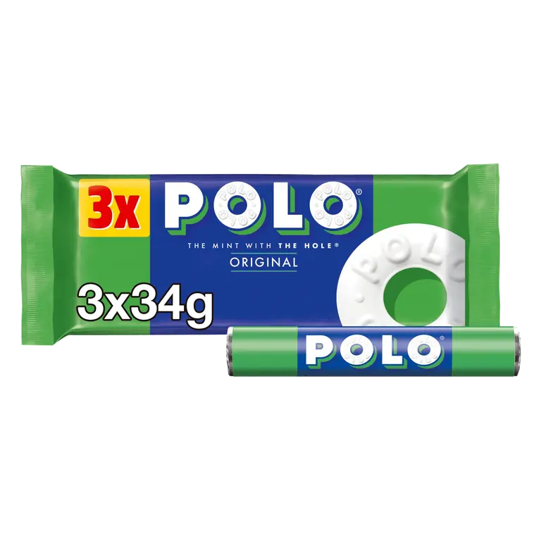 Polo Original Mint Tube 3 Pack Multipack 102g