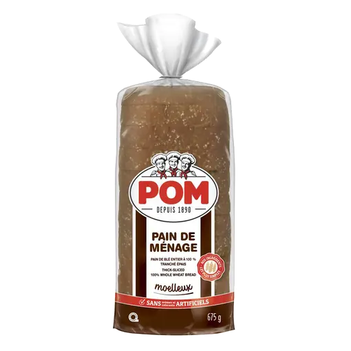 100% Whole Wheat Bread Thick-Sliced 675 g