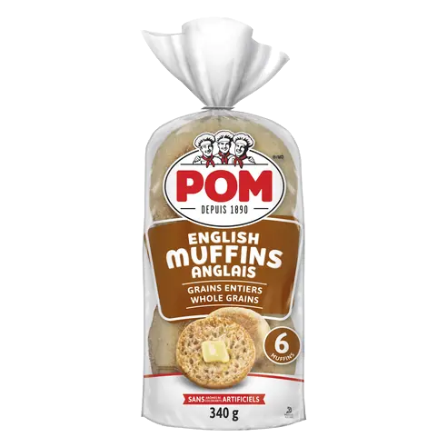 English Muffins 100% Whole Wheat 6 Pack