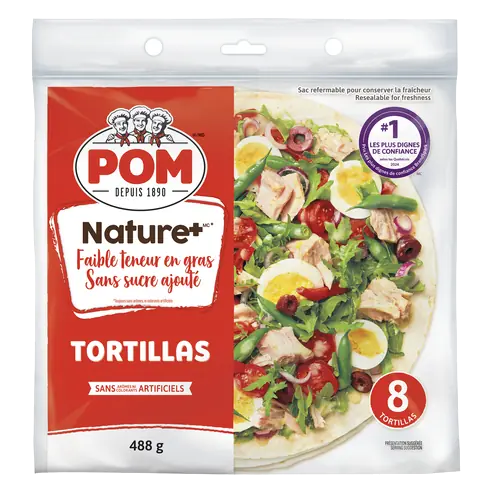 Nature+ Low Fat No Sugar Added Tortillas Large 488 g
