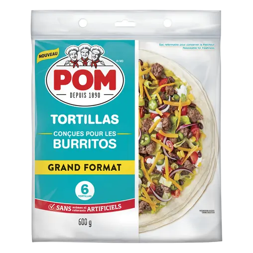 Tortilla Burritos 12 inch 6 Pack 600 g