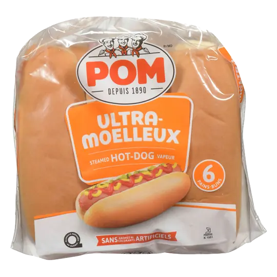 Ultra Moelleux Hot Dog Buns 6 Count