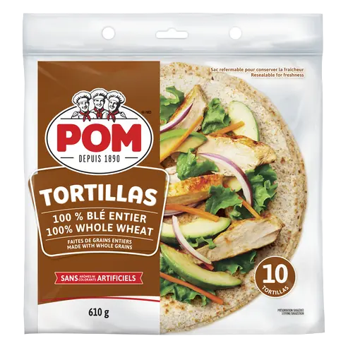 Tortillas Whole Wheat 10-Inch 610 g